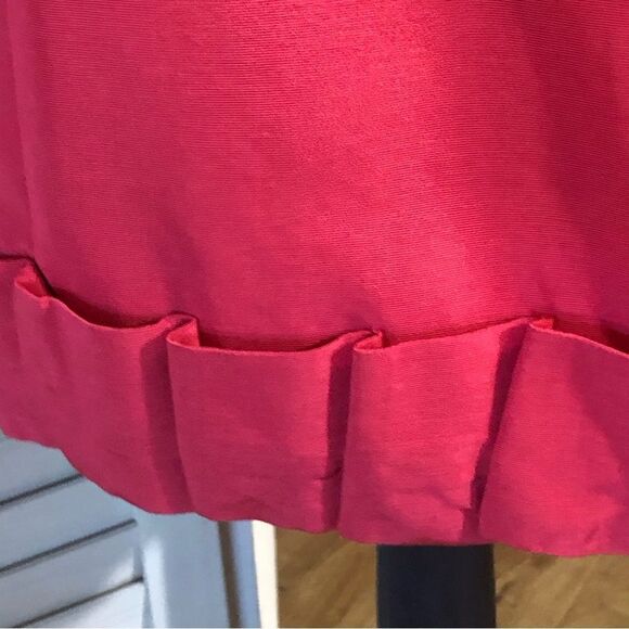 Taylor Hot Pink Pleated Cocktail Party Dress Size 12 - Picture 5 of 9